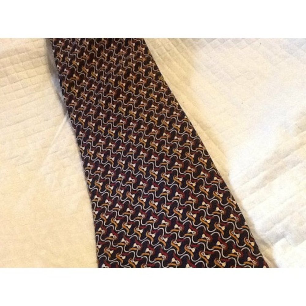 Vintage BROOKS BROTHERS Tie Silk Tie USA Navy Blue